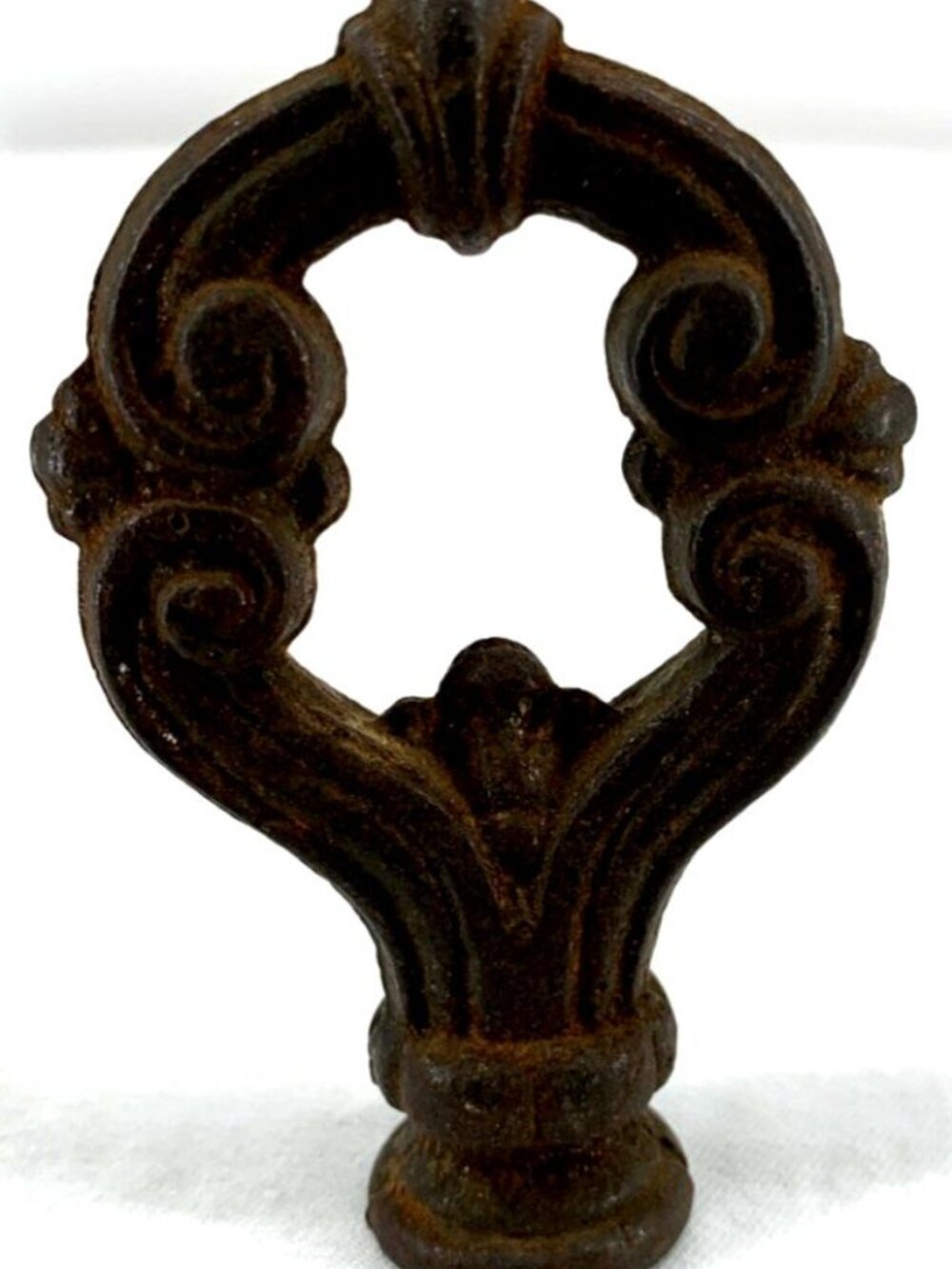 Lamp Finial Cast Iron 3.5" Swirls Vintage